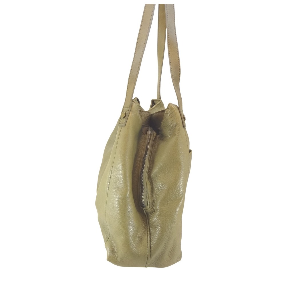 American Leather Co Slouchy Hobo Shoulder Bag Large Olive Green Pebbled - Picture 2 of 9